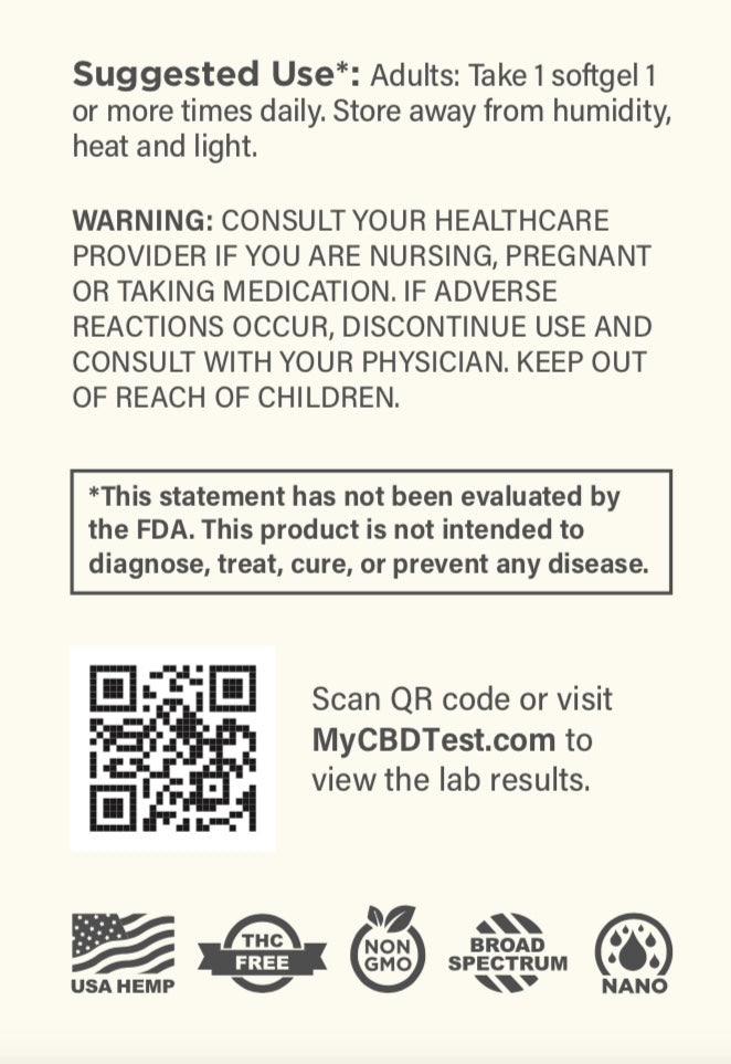 NANO CBD Softgels - High Absorption Formula